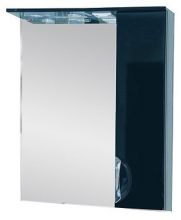 Зеркало-шкаф Misty Жасмин 55 с подсветкой, черная эмаль R