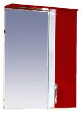 Зеркало-шкаф Misty Жасмин 55 с подсветкой, красная эмаль R