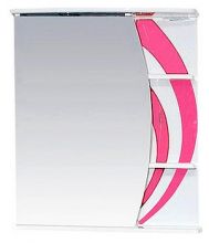 Зеркало-шкаф Misty Каролина 60 L розовое стекло