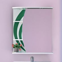 Зеркало-шкаф Misty Каролина 60 R зеленое стекло