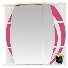Зеркало-шкаф Misty Каролина 70 R розовое стекло