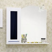 Зеркало-шкаф Sanflor Валлетта 80 черное стекло L